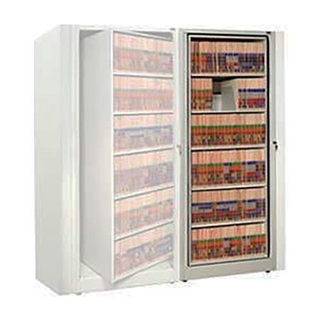 Datum Filing Systems Rotary File Cabinet Adder Unit, Letter, 4 Shelves, Bone White XLT-A5-T15